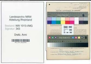 Entnazifizierung Anni Drafz , geb. 23.07.1922 ()