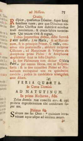 75-101, Feria v. in Coena Domini. ad Matutinum