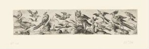 Fries mit Eule und zehn weiteren Vögeln, Blatt 10 der Folge "Friesen mit Vögeln"