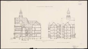 Land- und Amtsgericht, Duisburg Erweiterungsbau: Querschnitte 1:100