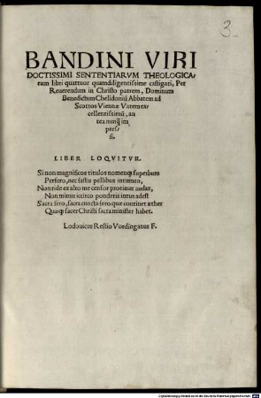 Sententiarum theologicarum libri quattuor