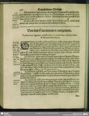 Von den Sacramenten insgemein