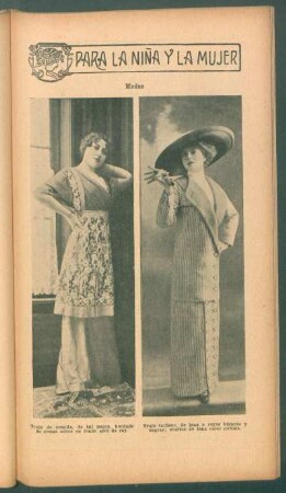 Modas - Traje de comida [... y] Traje tailleur [...] - [Fotografías] : Para la niña y la mujer