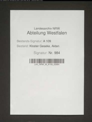 Kornrechnung (Heberegister) mit Restanten.