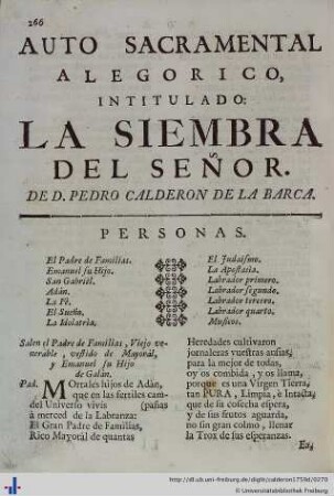 La Siembra del Señor.