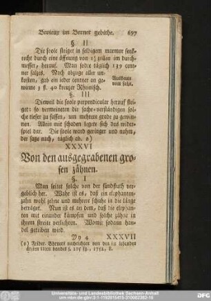 XXXVI Von den ausgegrabenen grosen zähnen.