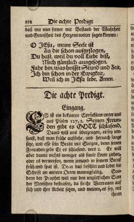122-139, Die achte Predigt
