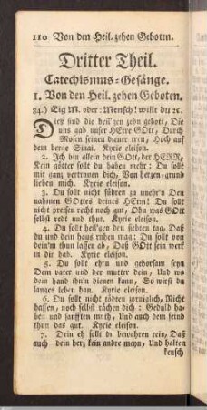 Von den Heil. zehen Geboten.