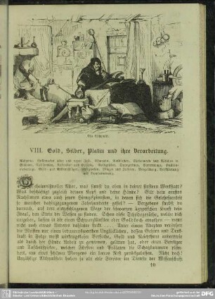 VIII. Gold, Silber, Paltin und ihre Verarbeitung