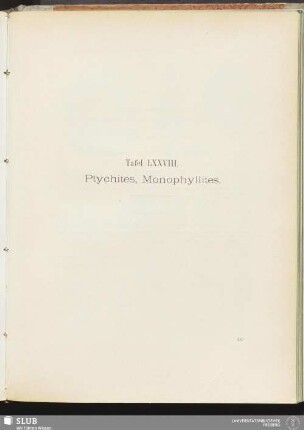 Tafel LXXVIII. Ptychites, Monophyllites