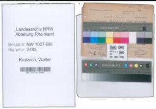 Entnazifizierung Walter Kratzsch , geb. 02.04.1902 (Werkmeister)