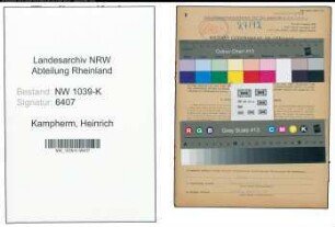 Entnazifizierung Heinrich Kampherm , geb. 26.09.1887 (Landwirt)