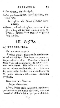 III. FOSSILIA