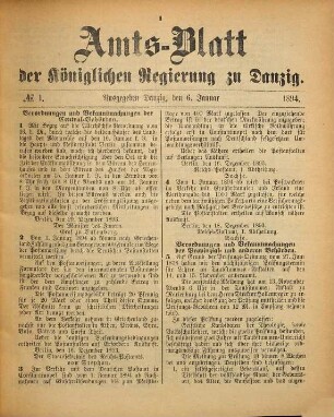 Amtsblatt der Regierung zu Danzig. 1894