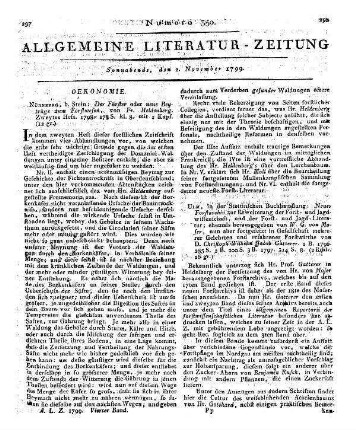 Der Förster, oder neue Beyträge zum Forstwesen. H. 2. Hrsg. v. F. Heldenberg. Nürnberg: Stein 1798