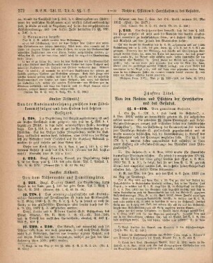 Fünfter Titel. Von den Rechten und Pflichten der Herrschaften und des Gesindes.