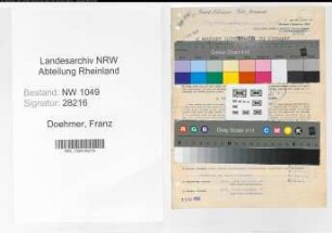 Entnazifizierung Franz Doehmer , geb. 24.04.1900 (Fotoversandhaendler)