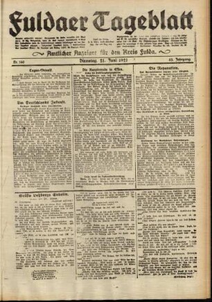 Ausgabe vom Dienstag, den 21. Juni 1921.