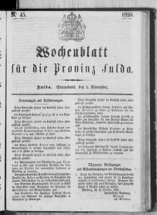 Nr. 45, Ausgabe vom 5. November 1859