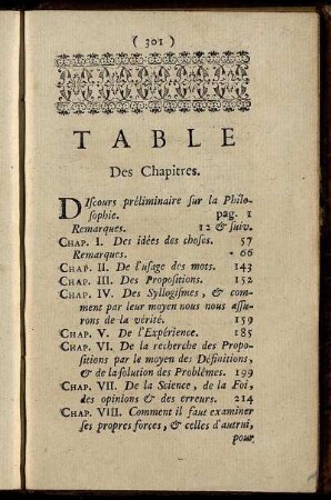 Table De Chapitres.