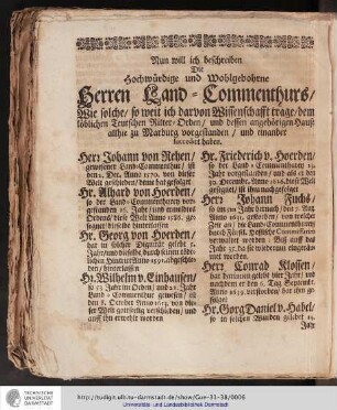 [Beschreibung der Monumente und Begräbnisse]