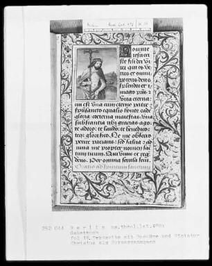Gebetbuch — Christus als Schmerzensmann, Folio 19recto
