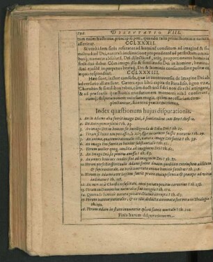 Index quaestionum huius disputationis.