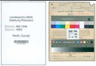 Entnazifizierung Conrad Werth , geb. 05.08.1890 (Verwaltungsangestellter)