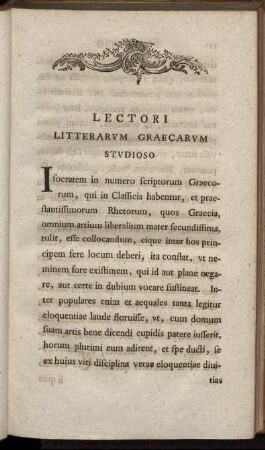 Lectori Litterarum Graecarum Studioso.