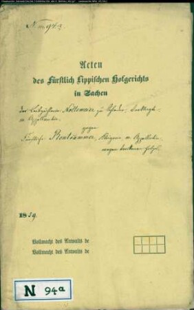 Noltemeier, Leibzüchterin zu Schieder gegen Rentkammer - Holz