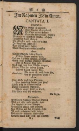 Cantata I. - Cantata XCIV.