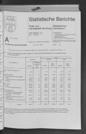 Sozialversicherungspflichtig beschäftigte Arbeitnehmer : Lfd. Nr. 10