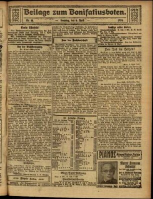 Zweite Ausgabe vom Sonntag, den 06. April 1924.