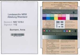 Entnazifizierung Anna Bormann , geb. 05.10.1901 (Schneiderin)