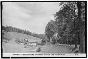 Grundmühle im Tiefen Grund. Ruf Hohnstein 185