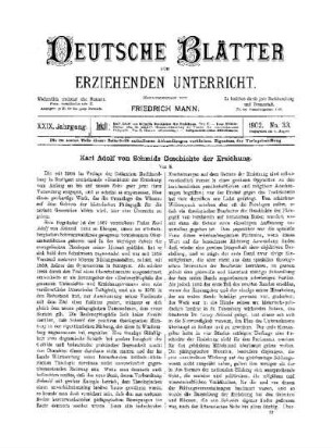 Karl Adolf von Schmids Geschichte der Erziehung