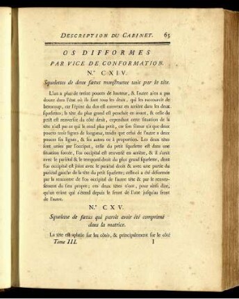 Os Difformes par vice de conformation.