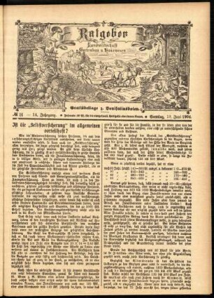 Ausgabe vom Sonntag, den 19. Juni 1904.