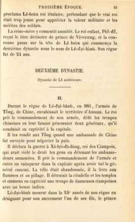 Deuxième dynastie. Dynastie de Lê antérieure