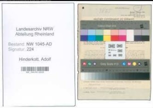 Entnazifizierung Adolf Hinderkott , geb. 05.11.1900 (Beamter)