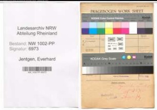 Entnazifizierung Everhard Jentgen , geb. 08.07.1909 (Kaufmann)