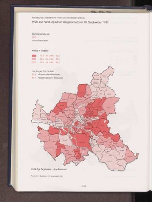 Stimmenanteile der SPD in den Stadtteilen 1993