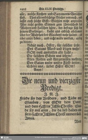 Die neun und vierzigste Predigt