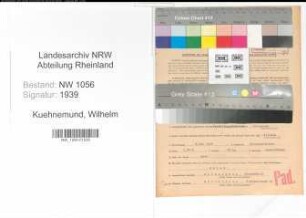 Entnazifizierung Wilhelm Kuehnemund , geb. 02.05.1907 (Beamter)