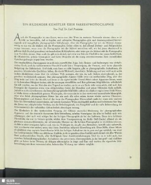Ein bildender Künstler über Farbenphotographie