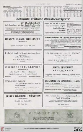 Nr. 16 (17. April 1938), S. 8-9: Preisberichte