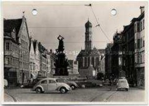 Augsburg, Maximilianstraße und Herkulesbrunnen