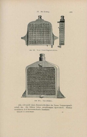 Abb. 220. Neuer Patent-Rippenrohrkühler. Abb. 220a. Patent-Kühler
