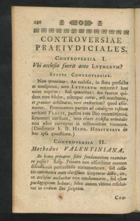 Controversiae Praeiudiciales
