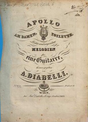Apollo am Damen-Toilette : leichte und angenehme Melodien ; für eine Guitarre. 11, Die Stumme von Portici ; Oper